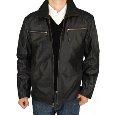Mens Luciano Natazzi Leather Double Coll - Image1