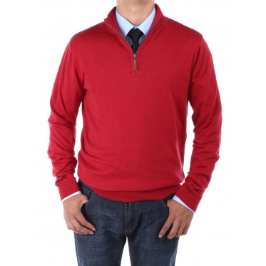 Mens Luciano Natazzi Mock Neck Zip Sweat - Image1