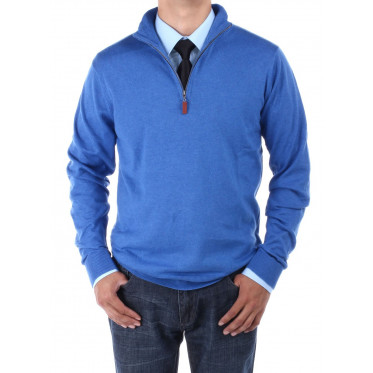 Mens Luciano Natazzi Mock Neck Zip Sweat - Image1