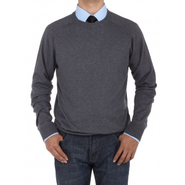 Mens Luciano Natazzi Crew Neck Cotton Sw - Image1