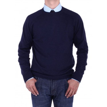 Mens Luciano Natazzi Crew Neck Cotton Sw - Image1