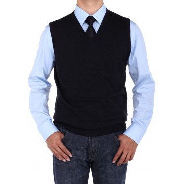 Mens Luciano Natazzi V-neck Cotton Sweat - Image1