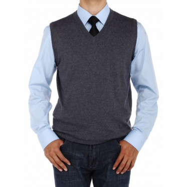 Mens Luciano Natazzi V-neck Cotton Sweat - Image1