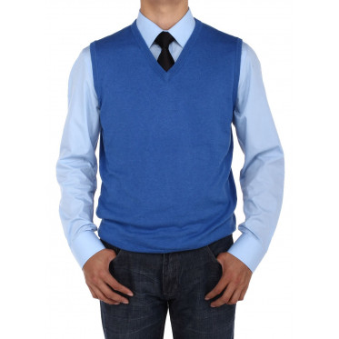 Mens Luciano Natazzi V-neck Cotton Sweat - Image1