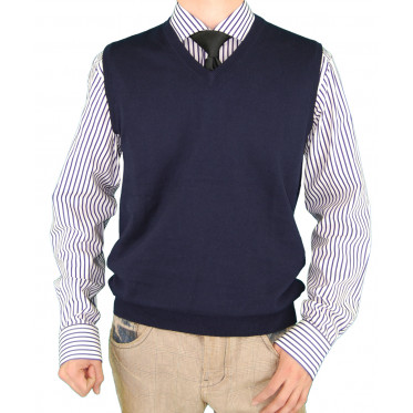 Mens Luciano Natazzi Classic Fit V-neck  - Image1