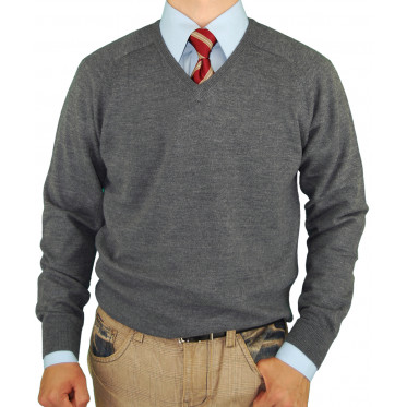 Mens Luciano Natazzi V-neck Merino Wool  - Image1