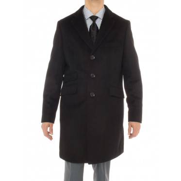 Mens Luciano Natazzi Cashmere Topcoat Mo - Image1