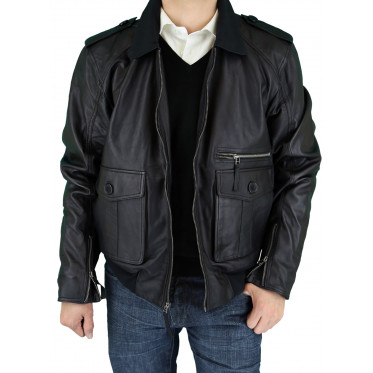 Mens Luciano Natazzi Fine Leather Jacket - Image1