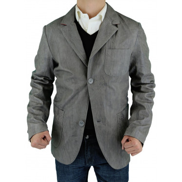 Mens Luciano Natazzi Leather Jacket Fitt - Image1