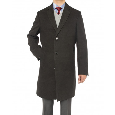 Mens Luciano Natazzi Trend Fit Overcoat  - Image1