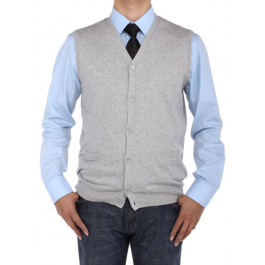 Mens Luciano Natazzi Buttoned Cotton Swe - Image1