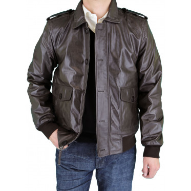 Mens Luciano Natazzi Leather Jacket Shir - Image1