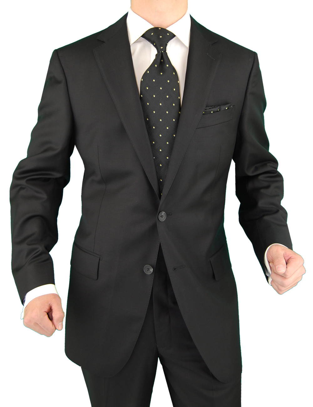 Mens Black 2 Button classic fit suits by Darya Trading - Fashion
