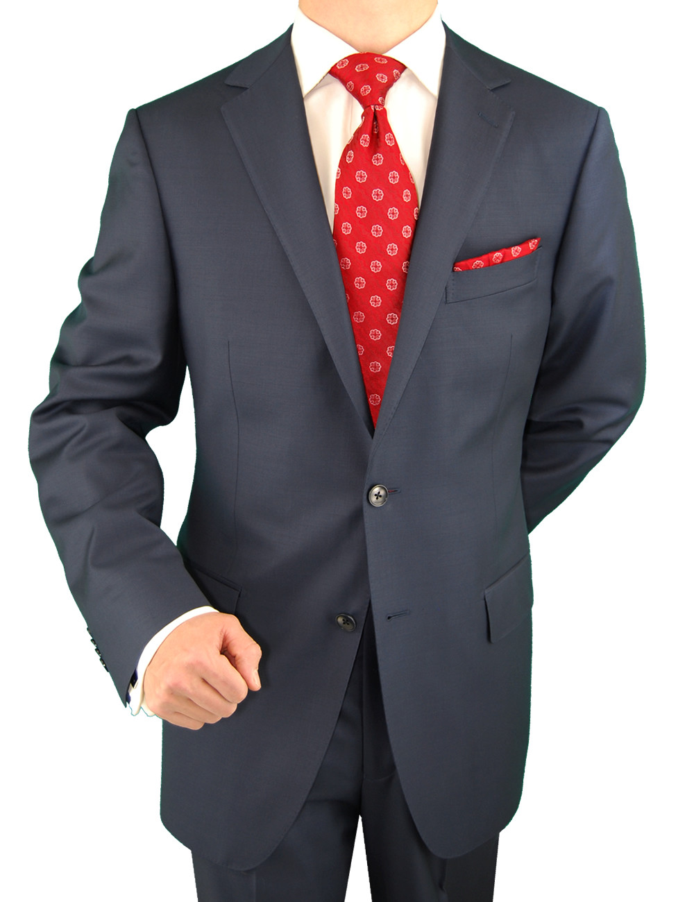 Men's Classic Fit Suits On Sale Verno Mens Suits Solid Two Piece