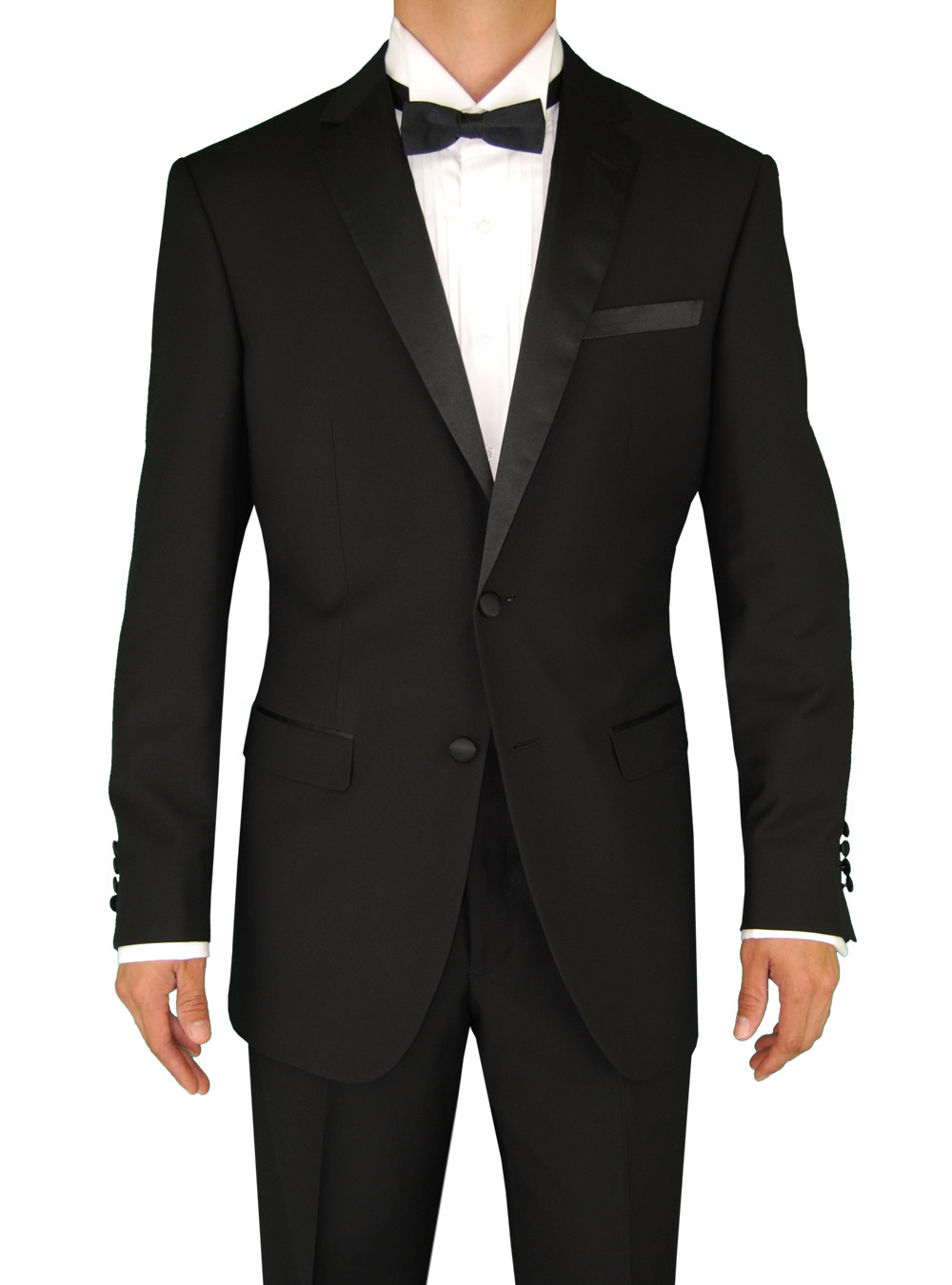 Buy Men's Darya Trading Fuomo Classic 2 Button Tuxedo Suit in black ...