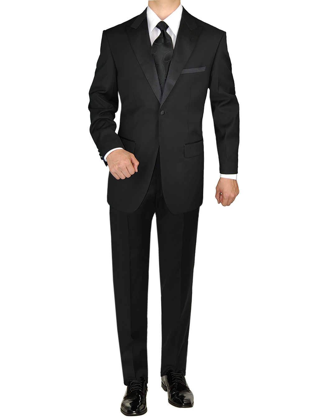 Buy Men's Giorgio Napoli Tuxedo Suit 1 Button Peak Lapel and Adjustable ...