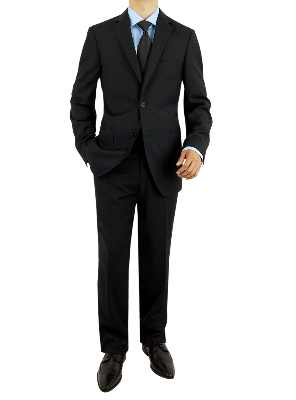 Mens Suits Modern Fit Men's Premium Quality Solid Black Modern Fit