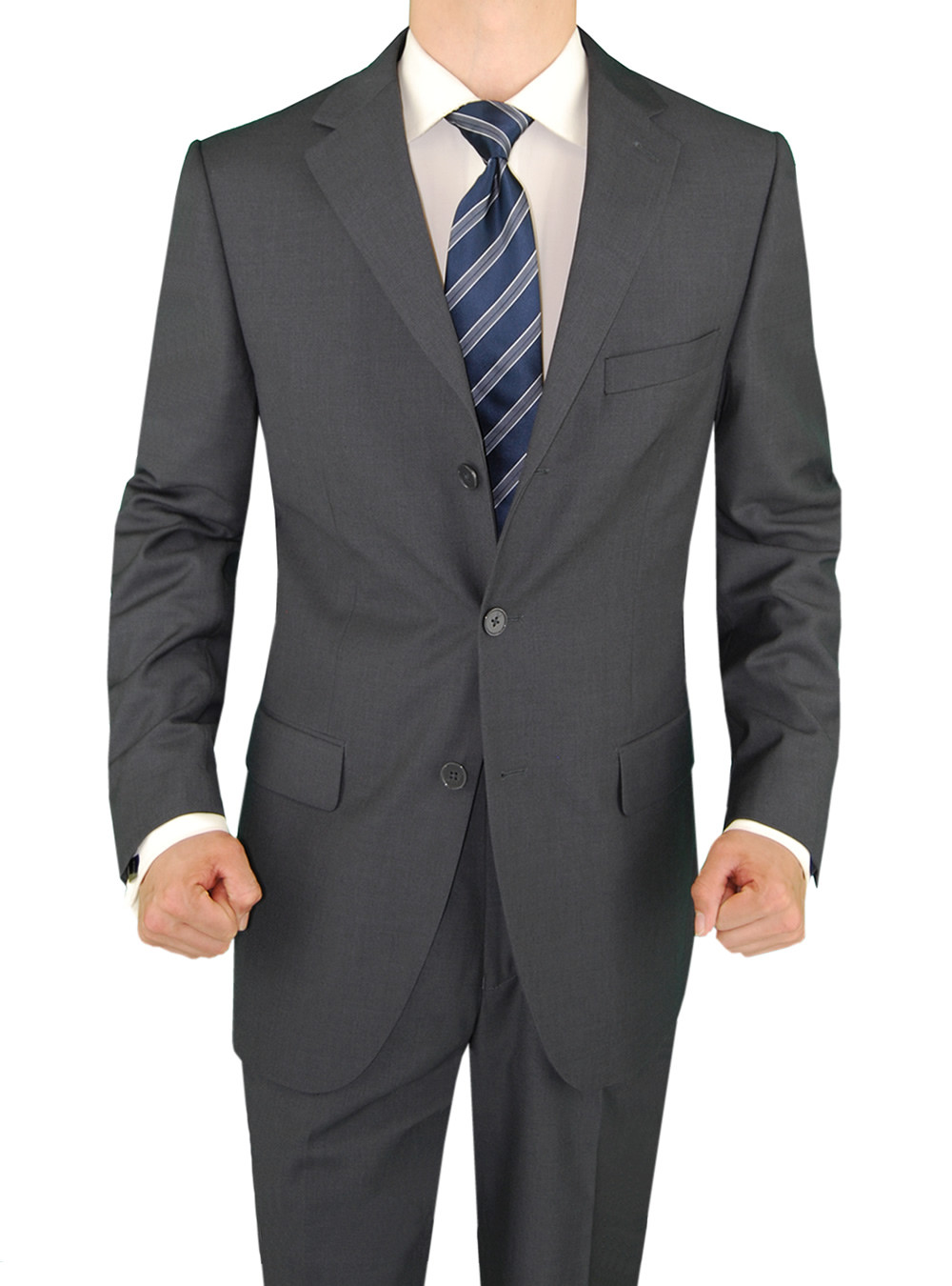 Men's Classic Fit Suits On Sale Verno Mens Suits Solid Two Piece
