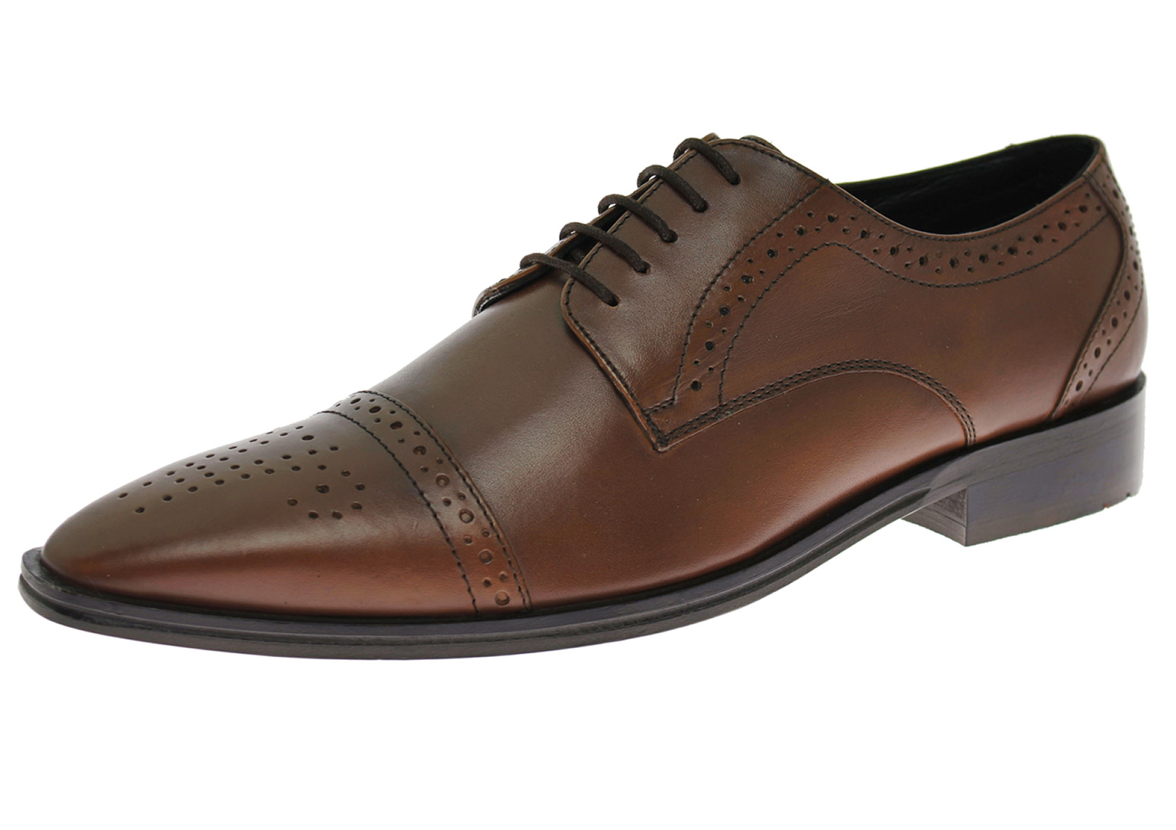 Mens Luciano Natazzi Handmade Leather Shoe Dolce Captoe Lace  display picture 1