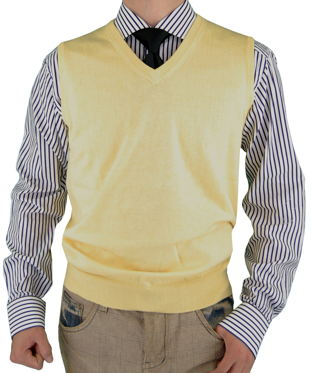 Yellow sweater best sale vest