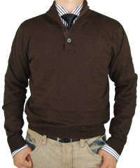 Mens Luciano Natazzi Classic Fit Button  - Image1