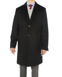 Mens Luciano Natazzi Cashmere Wool Overc - Image1