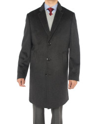 Mens Luciano Natazzi Cashmere Wool Overc - Image1