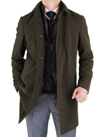 Mens Luciano Natazzi Fitted Walker Coat  - Image1