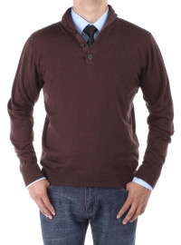 Mens Luciano Natazzi Mock Neck Elbow Pat - Image1