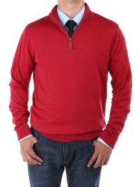 Mens Luciano Natazzi Mock Neck Zip Sweat - Image1