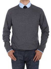 Mens Luciano Natazzi Crew Neck Cotton Sw - Image1