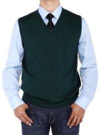 Mens Luciano Natazzi V-neck Cotton Sweat - Image1