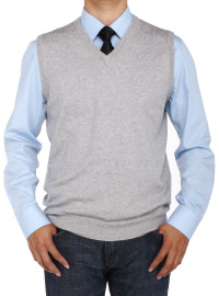 Mens Luciano Natazzi V-neck Cotton Sweat - Image1