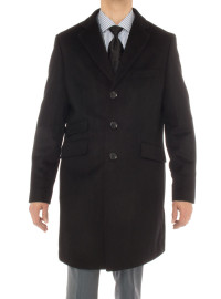 Mens Luciano Natazzi Cashmere Topcoat Mo - Image1