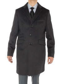 Mens Luciano Natazzi Cashmere Topcoat Mo - Image1