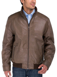 Mens Luciano Natazzi Lambskin Leather Vi - Image1