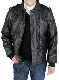 Mens Luciano Natazzi Leather Jacket Shir - Image1