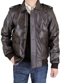 Mens Luciano Natazzi Leather Jacket Shir - Image1