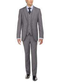 Mens Luciano Natazzi Vested 3-Piece Suit - Image1