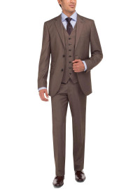 Mens Luciano Natazzi Vested 3-Piece Suit - Image1