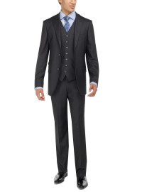 Mens Luciano Natazzi Birds Eye Vested 3- - Image1