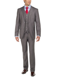 Mens Luciano Natazzi Birds Eye Vested 3- - Image1