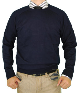 Mens Luciano Natazzi Classic Fit Crew Ne - Image1