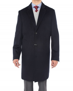 Mens Luciano Natazzi Cashmere Wool Overc - Image1