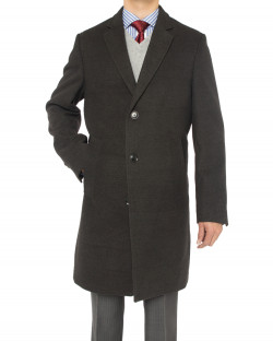 Mens Luciano Natazzi Trend Fit Overcoat  - Image1