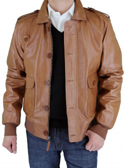 Mens Luciano Natazzi Leather Jacket Shir - Image1