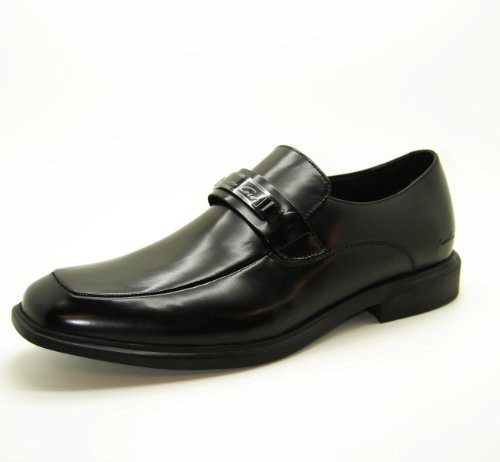Mens Kenneth Cole Loafer New York Takins Stock Leather Slip-on Dress Shoes Black
 - Image1