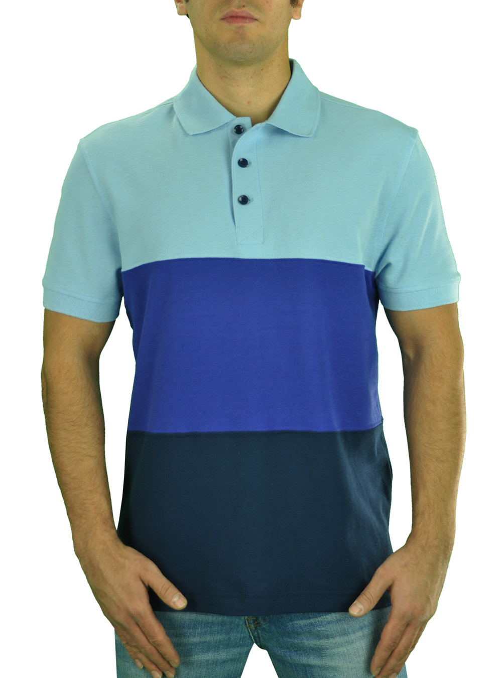 Mens Darya Trading Royal Pique Polo Shirt Classic Fit Navy Blue - Image1