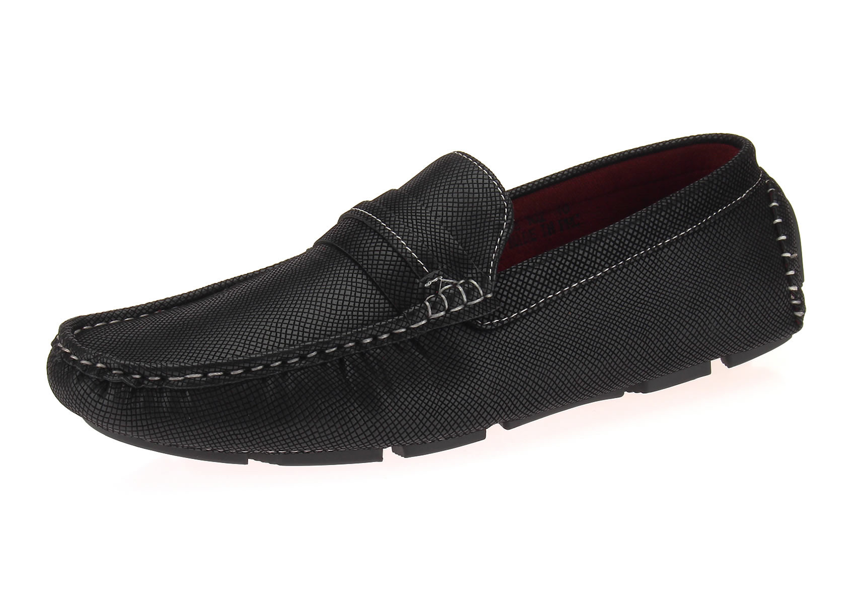 Mens Salvatore Exte Driving Loafer Shoe Woodley Slip-On Black - Image1