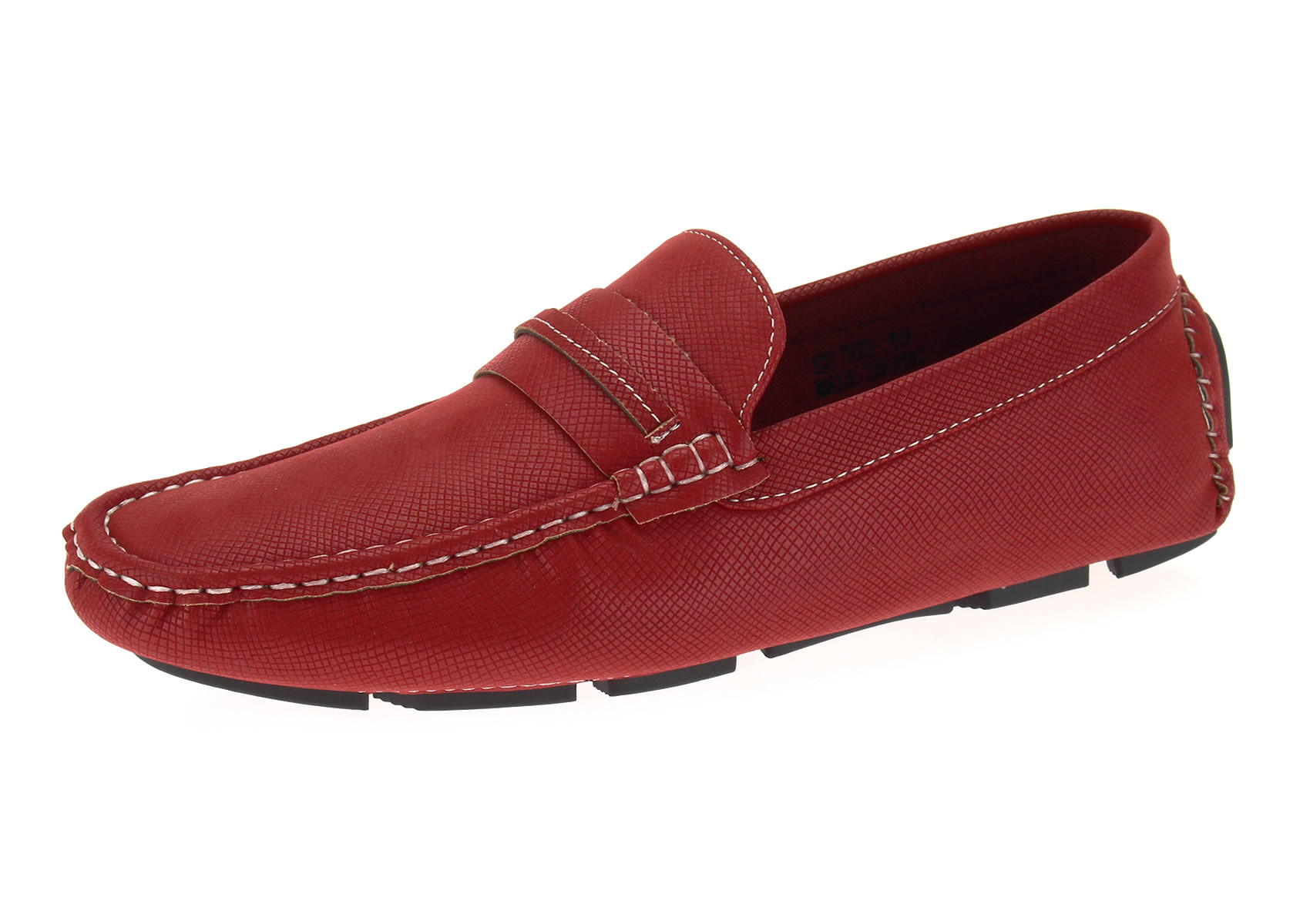 Mens Salvatore Exte Driving Loafer Shoe Woodley Slip-On Red - Image1